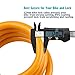 Titanker Bike Lock, Bike Locks Cable 4 Feet Coiled Secure Resettable Combination Bike Cable Lock with Mounting Bracket, 1/2 Inch Diameter (Baby Orange(4 feet))