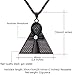 U7 Men's Pyramid Ankh Cross Pendant Vintage Black Gun Plated Rhinestone Inlaid Egyptian Jewelry