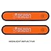 Pack of 2pcs- LED Sports Saftey Flashing Reflective Armband with High Visibility Light up Glow in the Dark Bracelet for Cycling, Jogging, Walking and Running (orange)