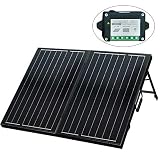 ECO-WORTHY 120 Watt 12Volt Off Grid Monocrystalline Portable Foldable Solar Panel Suitcase with Charge Controller