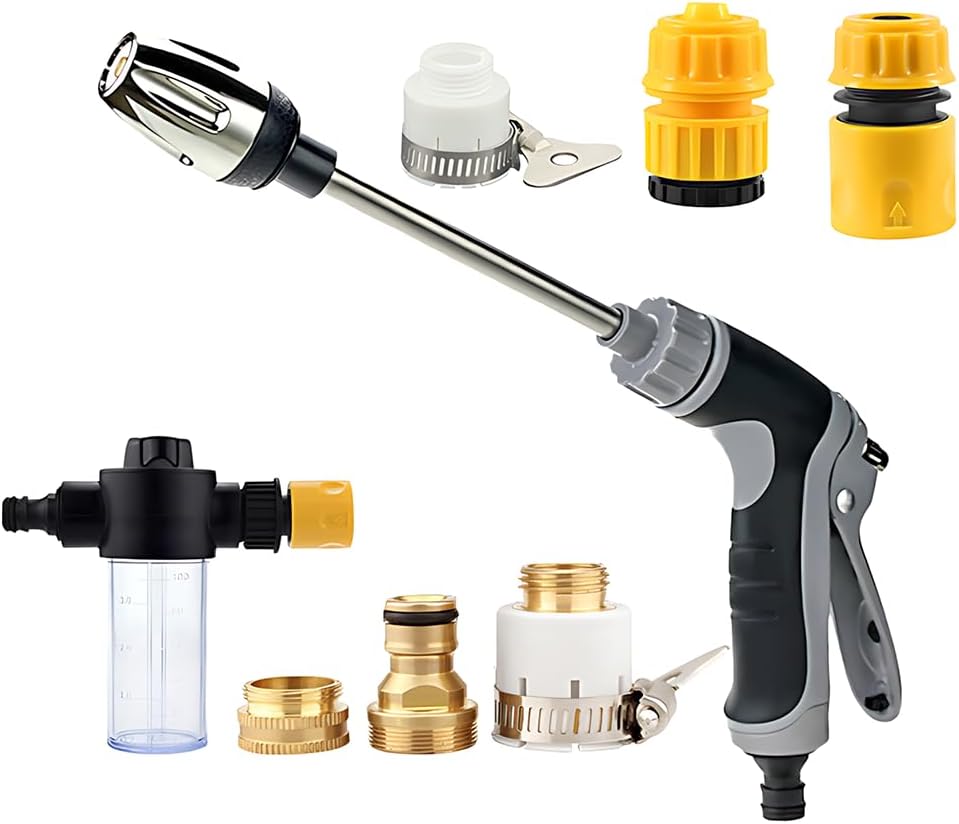 Aquoxis Pressure Washer Nozzle Multi-Use Cleaning Tool with Convenient Setup Universal Fit for Garden Hoses Ideal for Outdoor Household Car and Yard Daily Cleaning