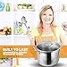 Chef's Star Premium Pots And Pans Set - 17 Piece Stainless Steel Induction Cookware Set - Oven Safe