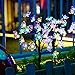 2020 New Upgraded Solar Lights Outdoor, 2 Pack Solar Christmas Lights Solar Garden Lights with 20 LED Flower Lights Solar Stake Lights Waterproof Colored Fairy Landscape Lights for Garden, Yard, Patio