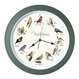 Mark Feldstein & Associates Audubon Singing Bird Clock, 13"