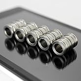 TITINK Titanium Paracord Lanyard Bead for EDC Keychain Knife Cord Zipper Pull-Ti Color－Pack of 5