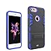 iPhone 7 Plus Case, Moonmini Shockproof Belt Clip Card Holder with Kickstand Dual Layer Heavy Duty Protective Cover for iPhone 7 Plus - Blue
