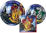 Harry Potter Childrens Birthday Party Tableware Pack Includes 8 Dinner Plates, 8 Dessert Plates, and 16 Dessert Napkins