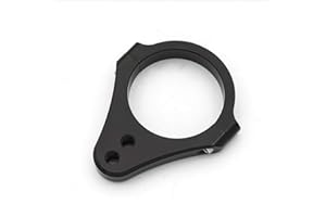DEFUMP PROCNC 54mm Diameter Aluminum Universal Steering Damper Fork Frame Mounting Clamp Bracket Foot Fixer for Motorcycle Bike Modification (Black)