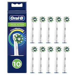 Oral-B CrossAction Aufsteckbürsten für elektrische Zahnbürste, 10 Stück, ganzheitliche Mundreinigung mit CleanMaximiser…