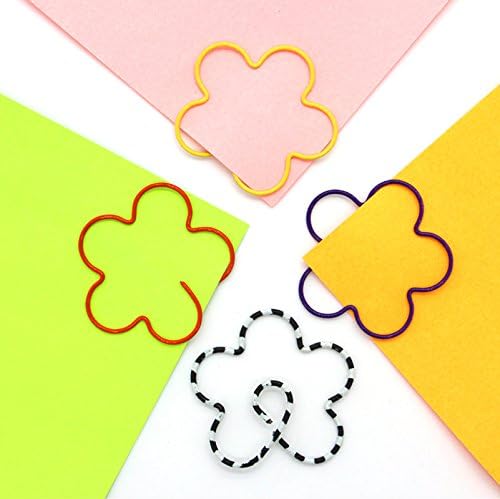 50 PCS/Metal Clips Flower Shaped Creative Cute Kawaii Paper Clips Bookmark Memo Clip For Office &amp; School Supplies Stationery