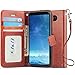 J&D Case Compatible for LG V35 Case/LG V35 ThinQ Case/V30S Case/V30S ThinQ Case/LG V30/LG V30 Plus Case, Wallet Stand Slim Fit Heavy Duty Protective Shockproof Flip Wallet Case for LG V30 Case Brown