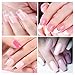 30ml Poly Gel Art Kit, Saviland UV Nail Builder Finger Extension Gel with Nail Brush Nail Art Manicure Kit (Clear pink)