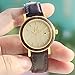 Wrist Watches for Women/Ladies/Girls - Leather Wood Watch with 50M Waterproof and Date Display - Premium Golden Analog Quartz Watch with Leather Strap - Gift for Women