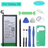 HDCKU Battery Replacement Kit for Samsung Galaxy S6 G920A G920P G920T G920V EB-BG920ABE with Battery Adhesive,Back Cover Adhesive,Repair Tools(12 Month Warranty)