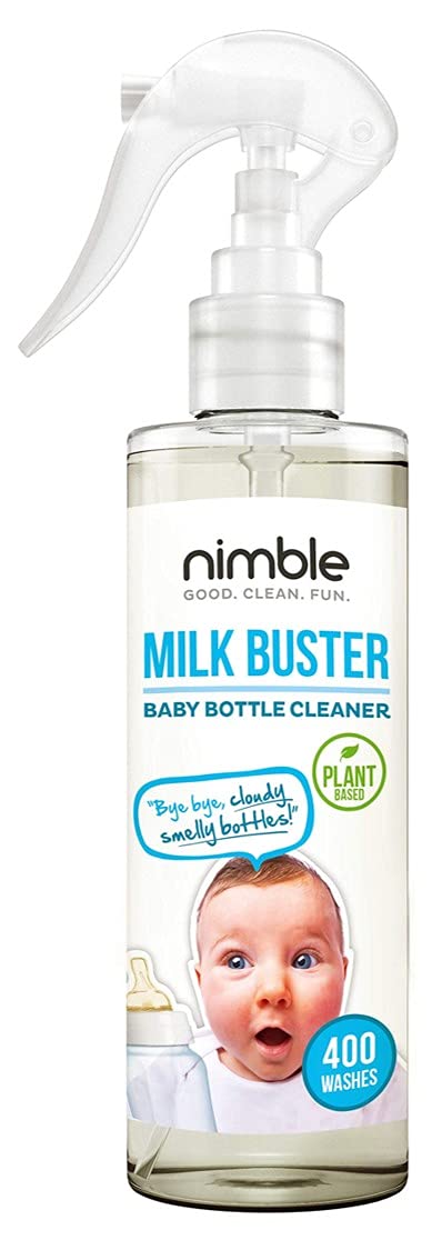 Nimble, Milk Buster, Baby Bottle Cleaner for Cleaning Baby Bottles, Brushes & Accessories, Removes Milk Residue, Fragrance Free, Plant-Based Eco-Friendly Cleaner (1 x MB 200 ml)
