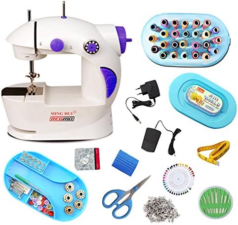 Regrid Rgd-cmb07 4In1 Portable & Compact Electric Sewing Machine,White & Purple