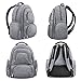 Swish Baby Diaper Bag Backpack w/Insulated Pockets and Stroller Strap - Large Waterproof Multi-Function Travel Organizer - Changing Pad, Bottle Holder and Pacifier Clip Included (Grey Marl)