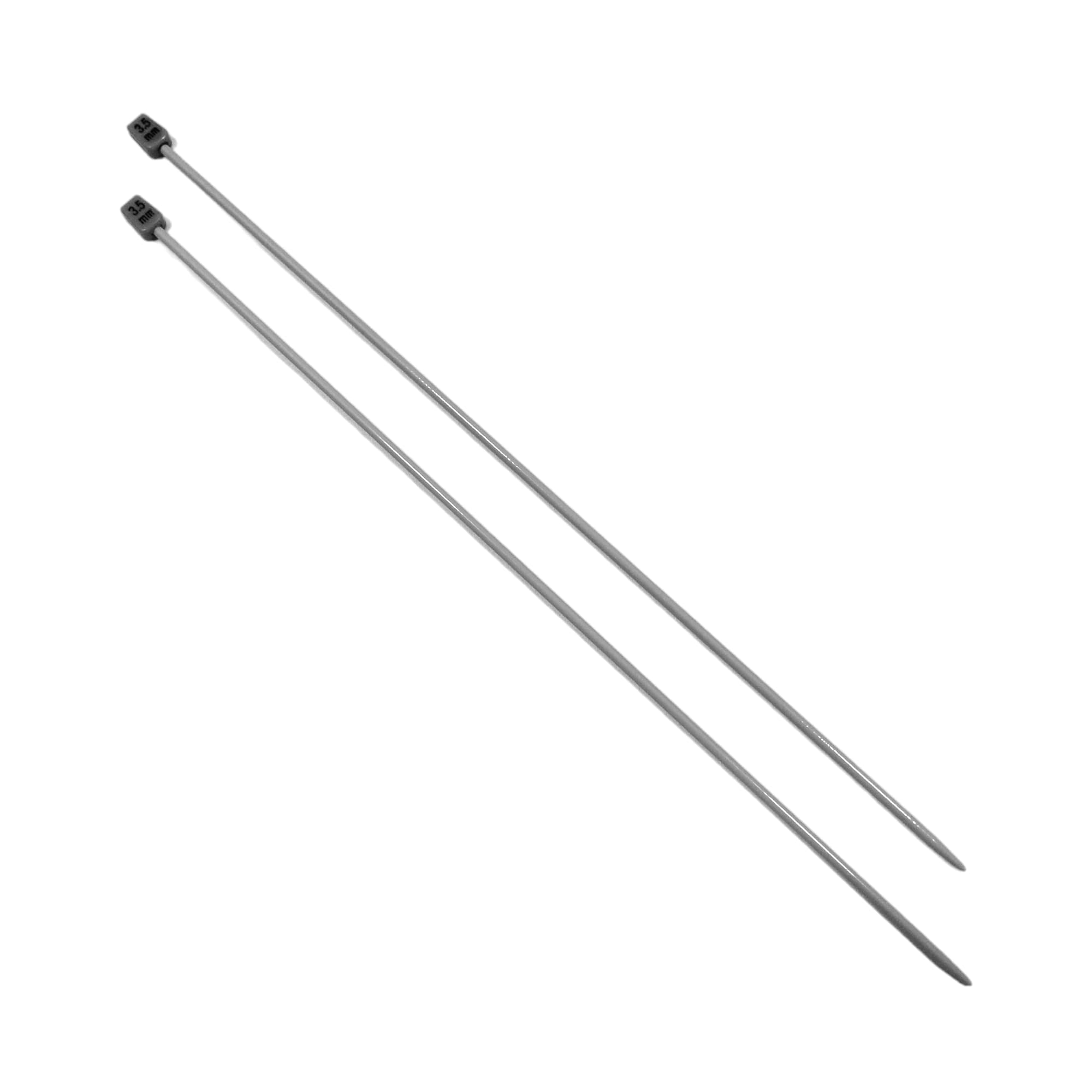 JYC CREATIVE Pair of Knitting Needles 3.5mm x 35cm, Long Needles with Ergonomic Grip Grip Handle, Ideal for Knitting Projects, Suitable for Beginners and Experts (1 Pair, 3.5mm x 35cm)