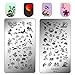 Ejiubas Double-sided Chinoiserie Nail Stamping Plates Nail Art Designs Manicure Set