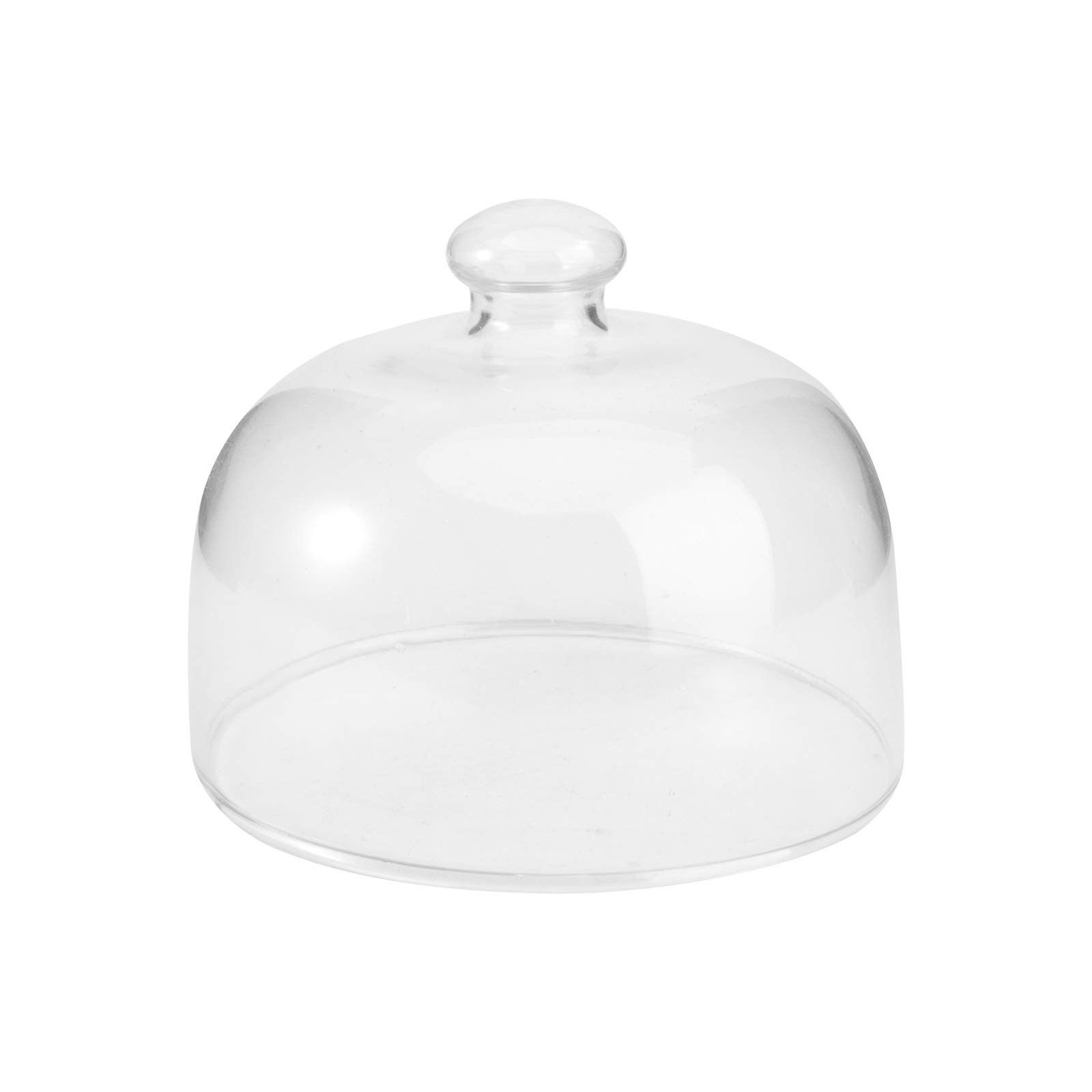 UPKOCH Glass Cake Dome Clear Cloche Dome Cake Display Cover with Knob Handle Size S
