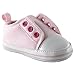 Luvable Friends Unisex Baby Crib Shoes, Pink Laceless, 6-12 Months