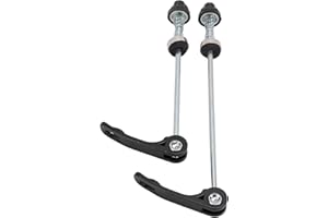 Front & Rear Quick Release Skewers - Tool Metal Levers for & Easy Bike Adjustments (Black)