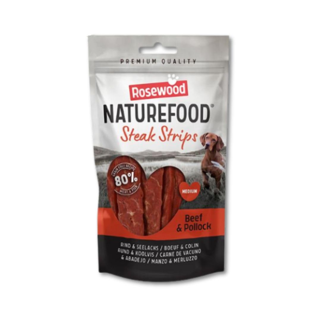 Pets Unlimited Steak Fillet Dog Treat | A premium meaty treat 100% natural with no artificial Colours flavours or preservatives | Rawhide Free Dog Treats | 84% Duck & Fish