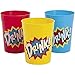 Fun Express Set of 12 Superhero Plastic Tumblers, Holds 10 oz, BPA Free Plastic, Birthday Party Supplies, Multi-Color