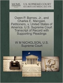 Buy Owen P Barnes Jr And Charles E Mangieri Petitioners V