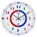 45MinST Teaching Clock, Silent Movement, Educational Clock, Makes Boy/Girl Learning Time Faster and Fun. Boy/Girl Clock Perfect for Parents and Teachers, Decorate Boy/Girl Bedroom or Classroom(White)