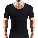 HOTER Mens Slim And Tight Super Soft Compression & Slimming Shaper V-Neck Compression Shirt