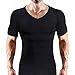 HOTER Mens Slim And Tight Super Soft Compression & Slimming Shaper V-Neck Compression Shirt