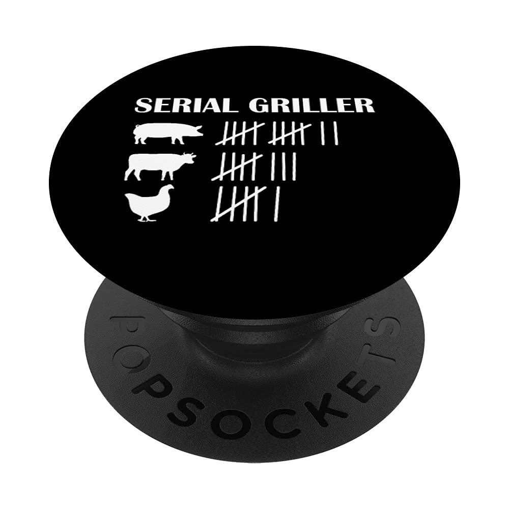 Serial Griller BBQ Grilling Barbecue Barbeque Grillmaster PopSockets Swappable PopGrip