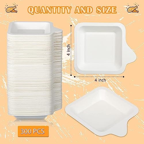 TERRIFI Paper Dessert Plates, Small Disposable Plates Paper Plates Bulk, White Cake Appetizer Paper Plates, White Square Plates Dessert Plates Cake Paper Plates, Snack Plates 50PCS