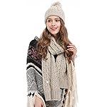 Women's Scarf and Hat 2pcs Set Knitted Warm Skullcaps Thicken Beanie Cap Women's Scarf and Hat 2pcs Set Knitted Warm Skullcaps Thicken Beanie Cap