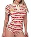 Littleforbig Adult Baby Diaper Lover Button Crotch Romper Onesie - Holiday Edition (XL) Red