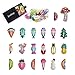 Justbuy Snap Hair Clips 40pcs No Slip Cute Colorful Hairpins with Animal Fruit Figure Pattern Metal Barrettes for Baby Girls Toddlers Kids Women Accessories in Box