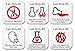 Funny Science Coaster Set - Lab Rules - 6 Piece Set - Neoprene - Neurons Not Included