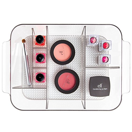 InterDesign Cosmetic Organizer Tote for Vanity Cabinet to Hold Makeup, Beauty Products - Clear - Thumbnail 2