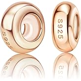 1 2 4 6 8 10 12 Gold Rose Silver Black Silicone Insert Stopper Spacer Bead Pendant 925 Sterling Silver Compatible With Pandora Moments Charm Bracelet
