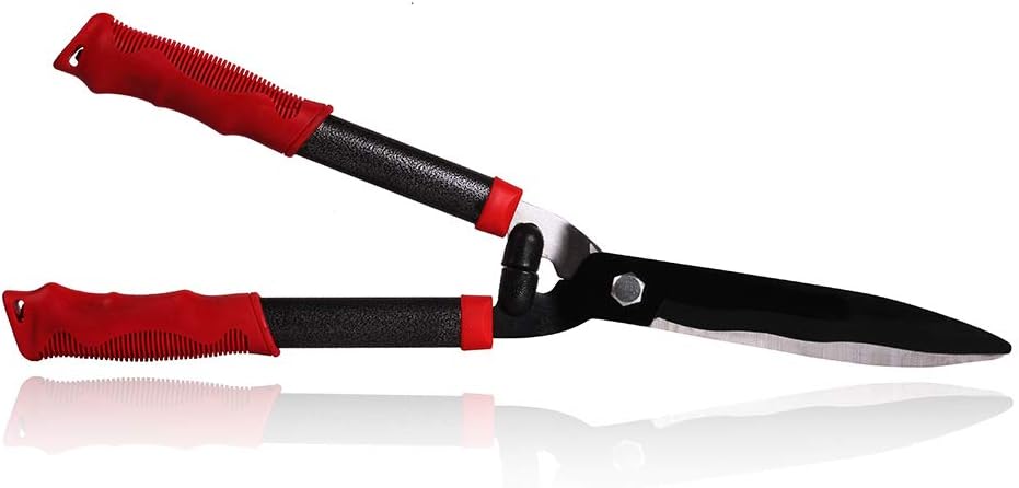 OARA Garden Hedge Shears forTrimming Borders, Boxwood, and Bushes, Hedge Clippers & Shears with Comfort Grip Handles,21 Inch Carbon Steel Bush Cutter: Home Improvement