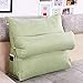 Hiltow Adjustable Triangle Back Wedge Cushion Pillow Sofa Bed Office Chair Rest Cushion Throw Pillow (Green)