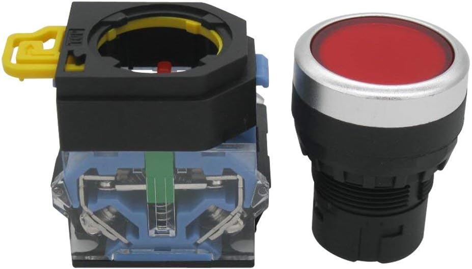 Taiss 2pcs 22mm Momentary Push Button Switch 10A 440V 1NO 1NC DPST Red Green Sign DPST Pushbutton Switches LA38-11BN/GR - Image 5