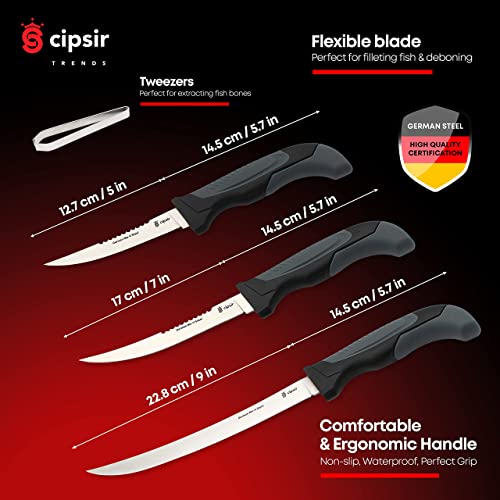 Meat and Fish Fillet Knife Curved salty water resistant german steel