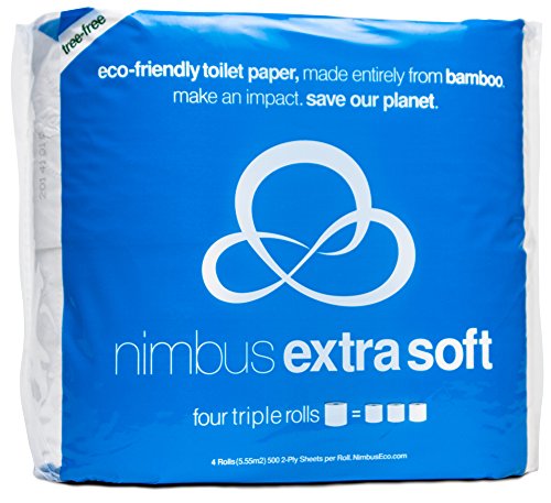 24 Rolls ULTRA Soft Eco Friendly Bamboo Toilet Paper, Nimbus Eco Stratus 2-ply, 300 sheets/roll