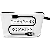 MoCaliduccious Travel Storage Bag for Charging Cord Electronics Accessories Storage Small Makeup Cosmetic Bags Organizer for Women Cable Organizer Pouch for Cords Accessories Versatile Bags