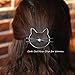 Fdesigner Cat Hair Clips Gold Fashion Hair Barrette Jewelry Cute Hairpins Accessories for Women and Girls (Silver Ⅰ)