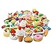 Rainbow Braid Deluxe Mega 60 Set of in The Kitchen Mini Fun Realistic Japanese Style Desert & Savory Food Eraser Toy - Best Bulk Party Favors Ideas w/ 120 Bonus Stickers for Kids, School, Valentines