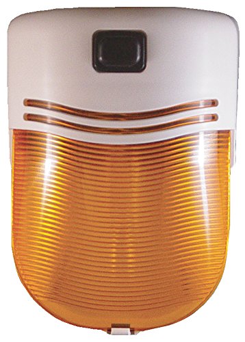 Fasteners Unlimited 007-30SAP Porch Light with White Amber Lens and Switch