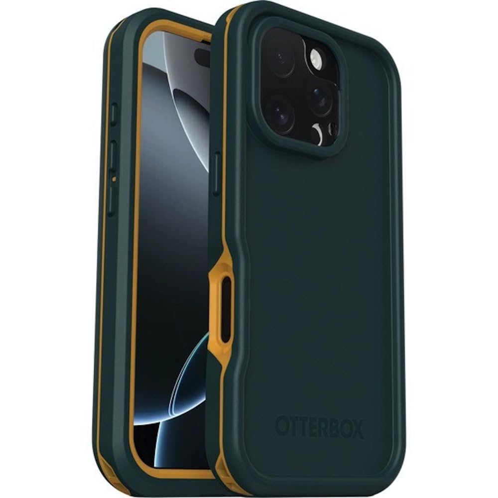 OtterBox Frē Series MagSafe Hülle für iPhone 16 Pro, Wasserdicht (IP68), stoßfest, schmutzabweisend, Hülle mit integriertem Displayschutz, 5X getestet nach Militärstandard, Grün